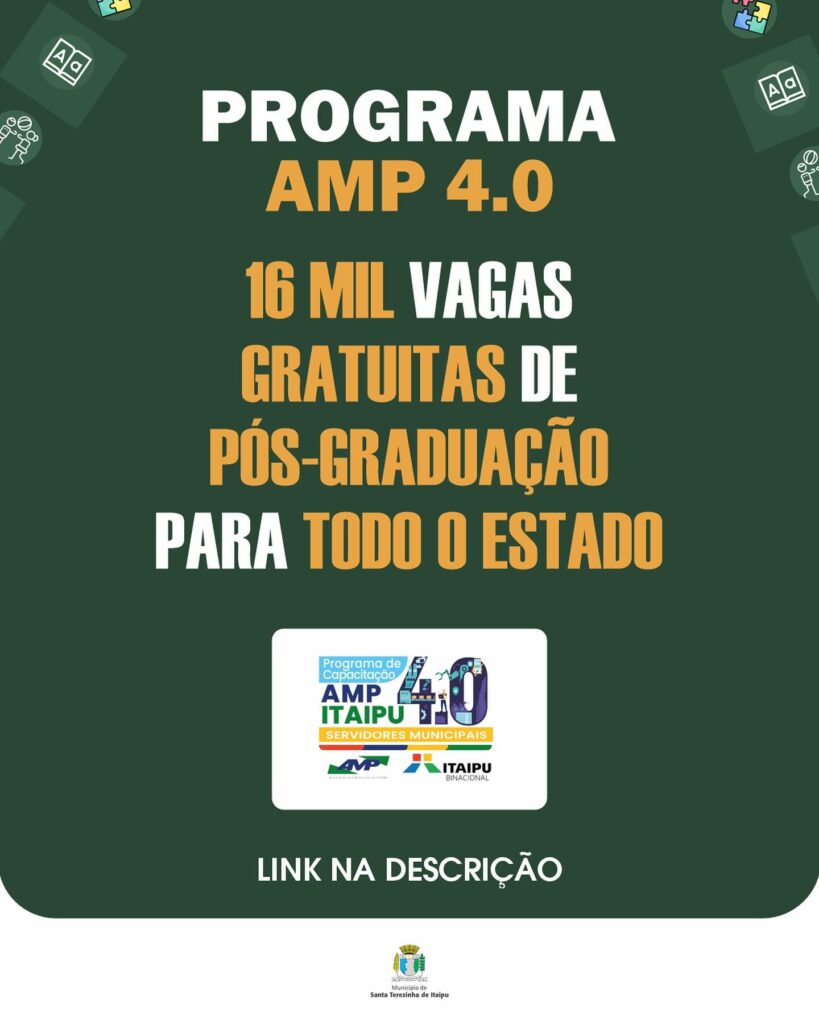 Santa Terezinha de Itaipu adere ao ‘Programa de Capacitação AMP 4.0’ pós-graduação gratuita aos servidores municipais 

A prefeita Karla Galende aderi