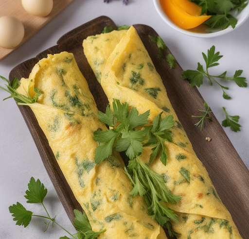 Omelete de Vegetais: Delicie-se com uma Explosão de Sabores, Ovos Levemente Batidos, Vegetais Frescos e Queijo Derretido! ??