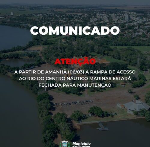 ? Rampa de Acesso ao Rio Paraná em Guaíra será Interditada para Manutenção | Secretaria de Turismo ??