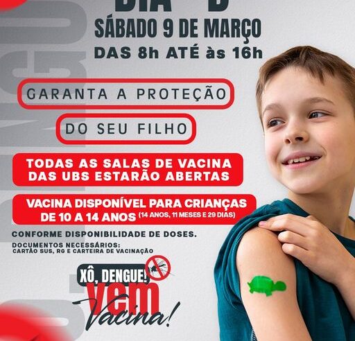🌟 Dia “D” Vacinação Dengue em Santa Terezinha de Itaipu | 9 de Março 🌈