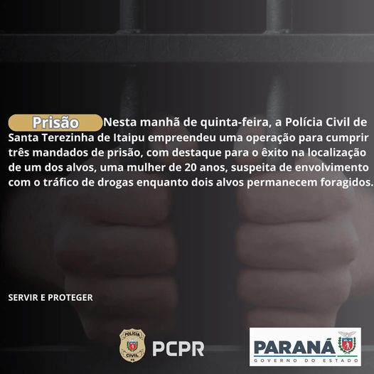 Operação da Polícia Civil em Santa Terezinha de Itaipu: Prisão de Suspeita de Tráfico 🚓