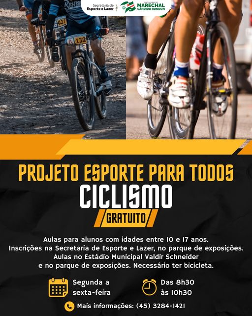 Aulas Grátis de Ciclismo para Jovens em Marechal Cândido Rondon! 🚴‍♂️✨