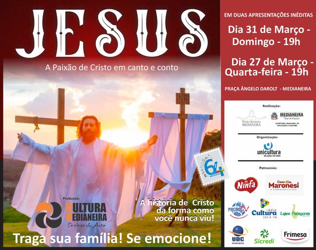 Medianeira: estreia da encenação “Jesus: A Paixão de Cristo em canto e conto” 🎭🌟