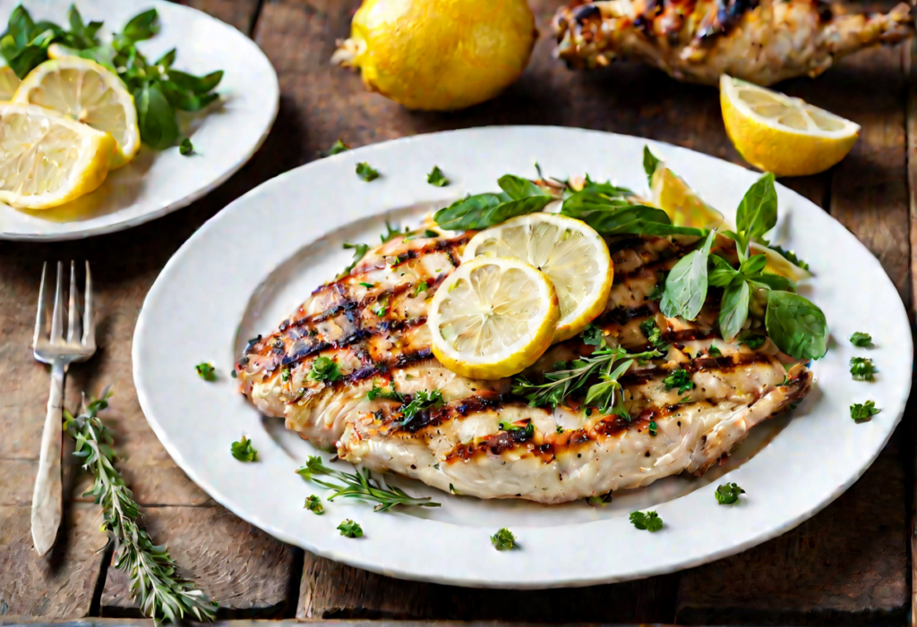 Provencal Chicken Grilled with Southern Perfumes and Citrus Touch