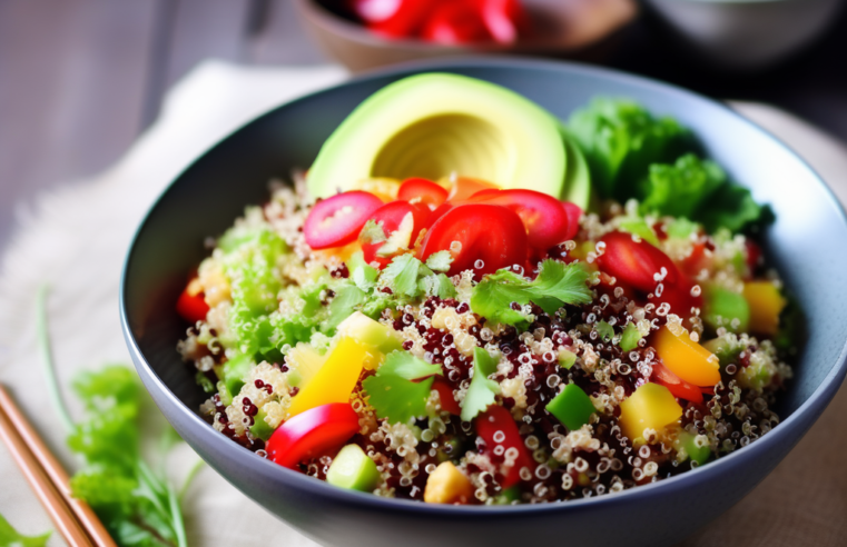 Salada de Quinoa: Nutritiva, Colorida e Repleta de Sabores ?? | Receita Deliciosa com Milho, Feijão Preto e Mais!