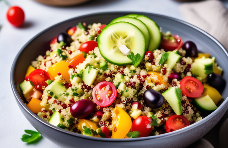 Salada de Quinoa com Legumes Grelhados: Receita Leve e Saborosa 🥗🍆