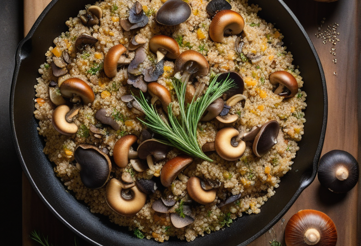 Estrogonofe de Quinoa com Cogumelos: Receita Vegetariana e Reconfortante 🍲🍄