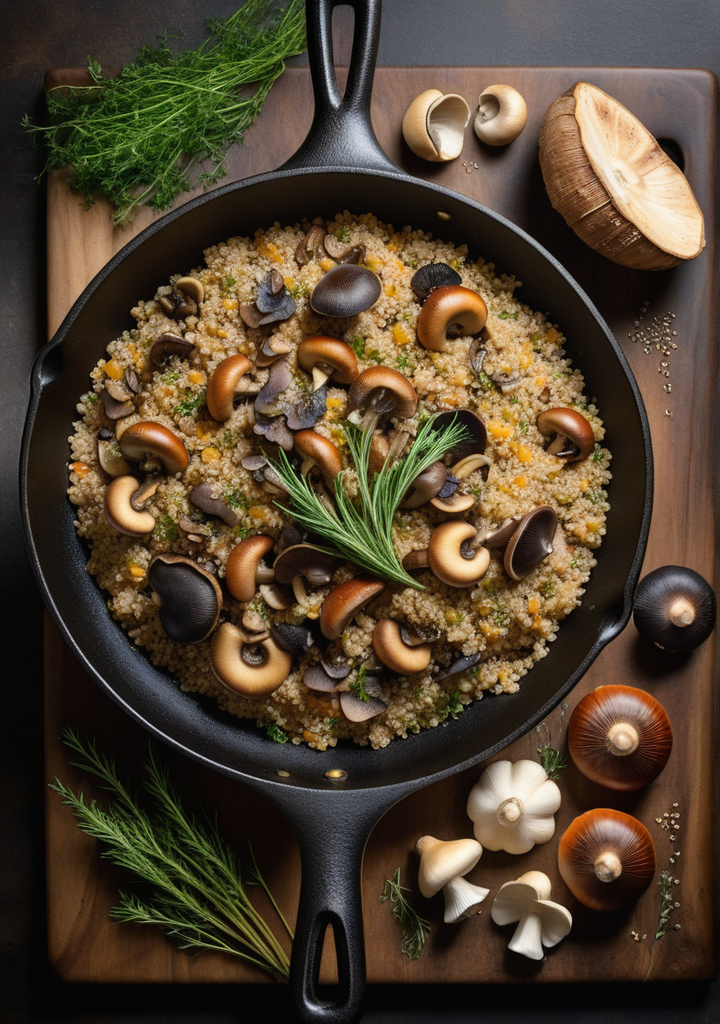 Estrogonofe de Quinoa com Cogumelos: Receita Vegetariana e Reconfortante 🍲🍄