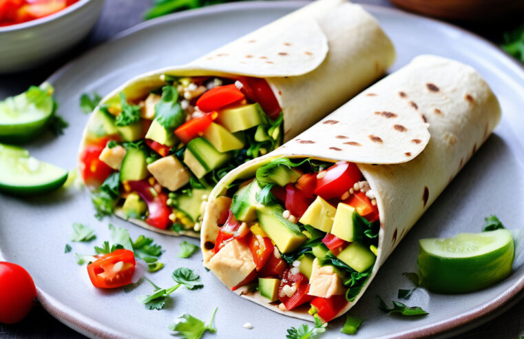 Wrap de Quinoa e Abacate 🥑🌯 Receita Saudável e Deliciosa para Refeições Práticas!
