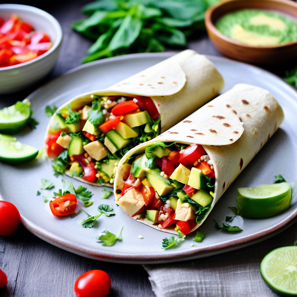 Wrap de Quinoa e Abacate 🥑🌯 Receita Saudável e Deliciosa para Refeições Práticas!