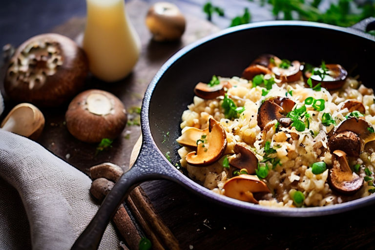 Receita de Risoto de Quinoa com Cogumelos 🍲 | Cremoso e Reconfortante