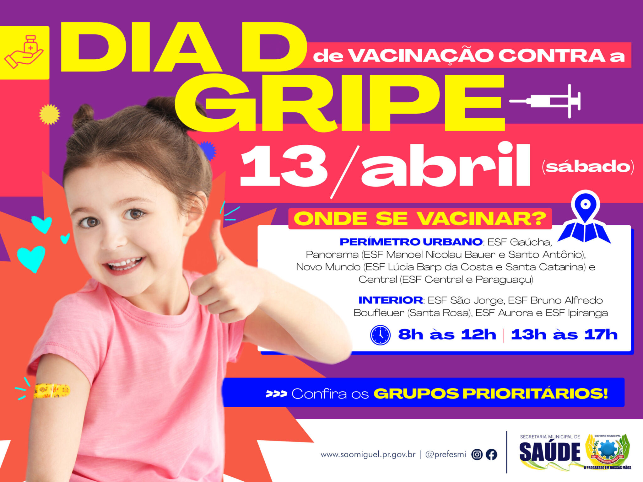 Dia D de Vacinação em São Miguel do Iguaçu: Proteja-se contra a Influenza! 💉🌟