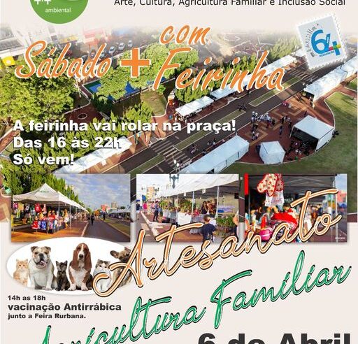 Feira Rurbana em Medianeira: diversidade de produtos e vacinação para pets neste sábado! 🛍️🐾
