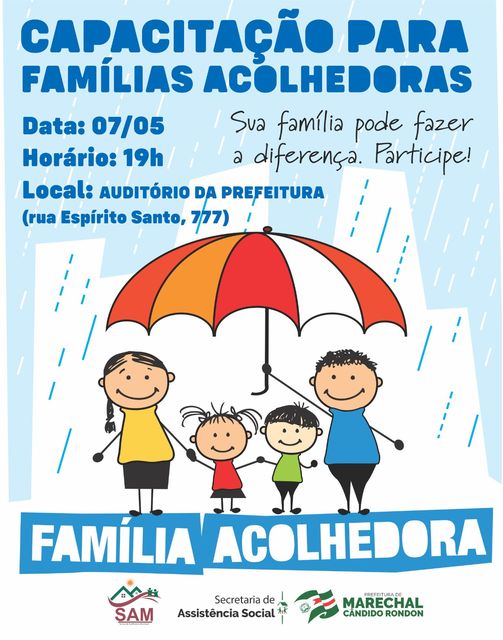 Participe do Programa Família Acolhedora em Marechal Cândido Rondon! 🏡