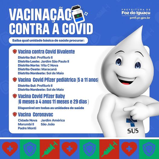 Alerta COVID em Foz do Iguaçu! 🚨 Vacinas em Unidades de Saúde