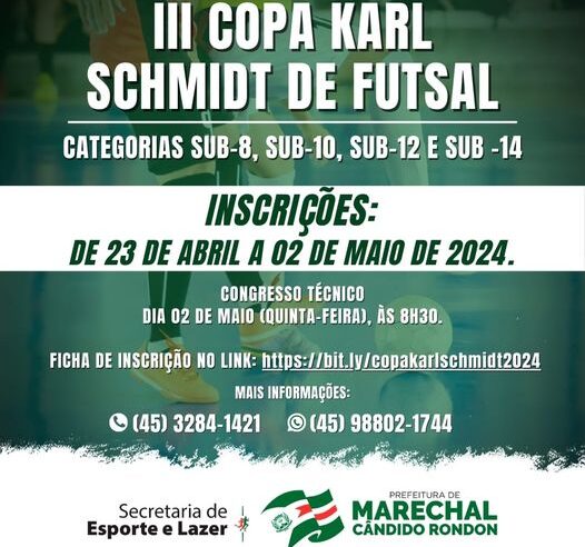 3ª Copa Karl Schmidt de Futsal: Inscrições Abertas para Jovens Talentos! ⚽🏆