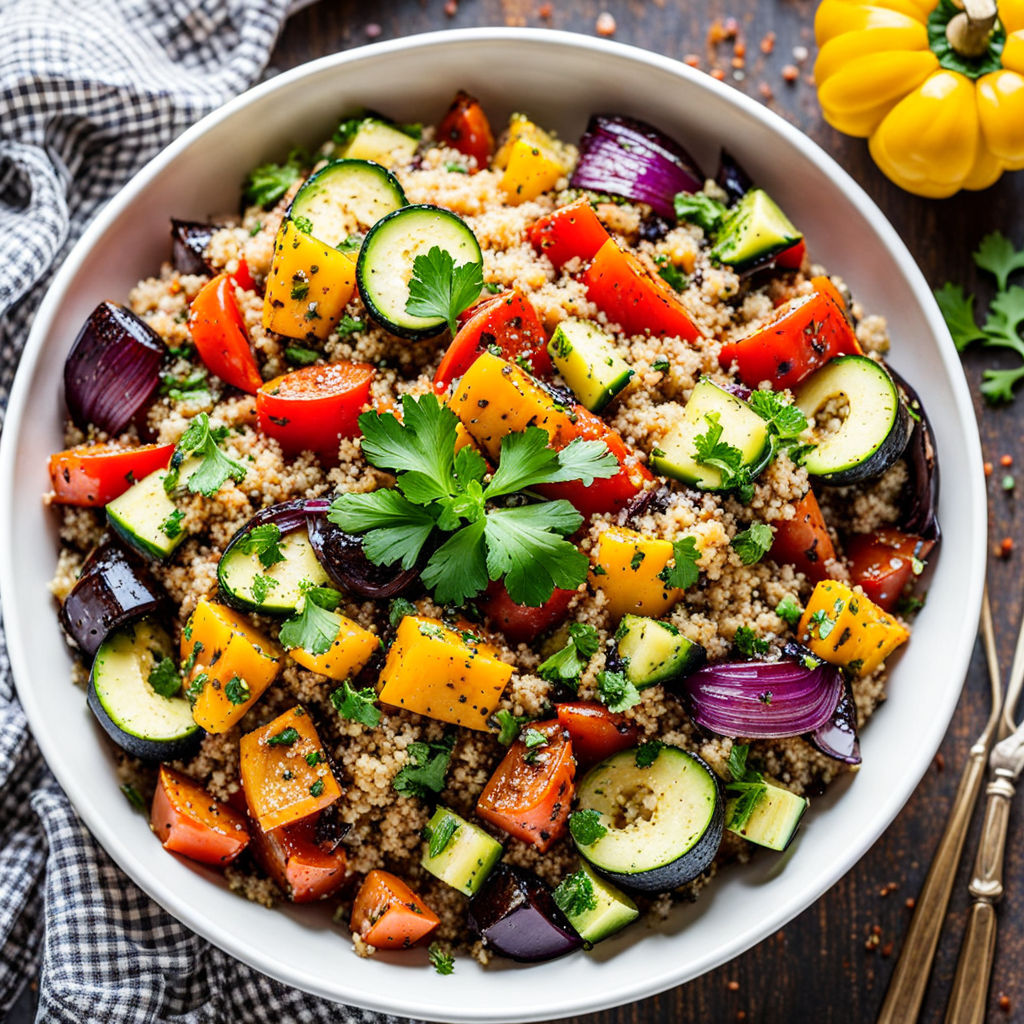 Receita de Quinoa ao Curry com Vegetais Assados 🌿 | Deliciosa e Nutritiva