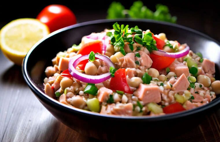 Deliciosa Salada de Grãos com Atum em Conserva 🥗🐟 | Receita Saudável e Saborosa