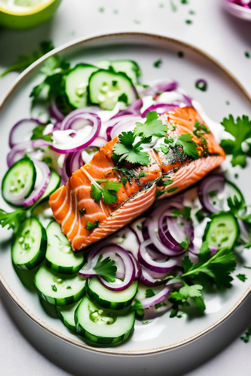 Salmão Gratinado com Molho de Iogurte Natural e Pepino 🐟🥒 | Receita Reconfortante e Cheia de Sabor