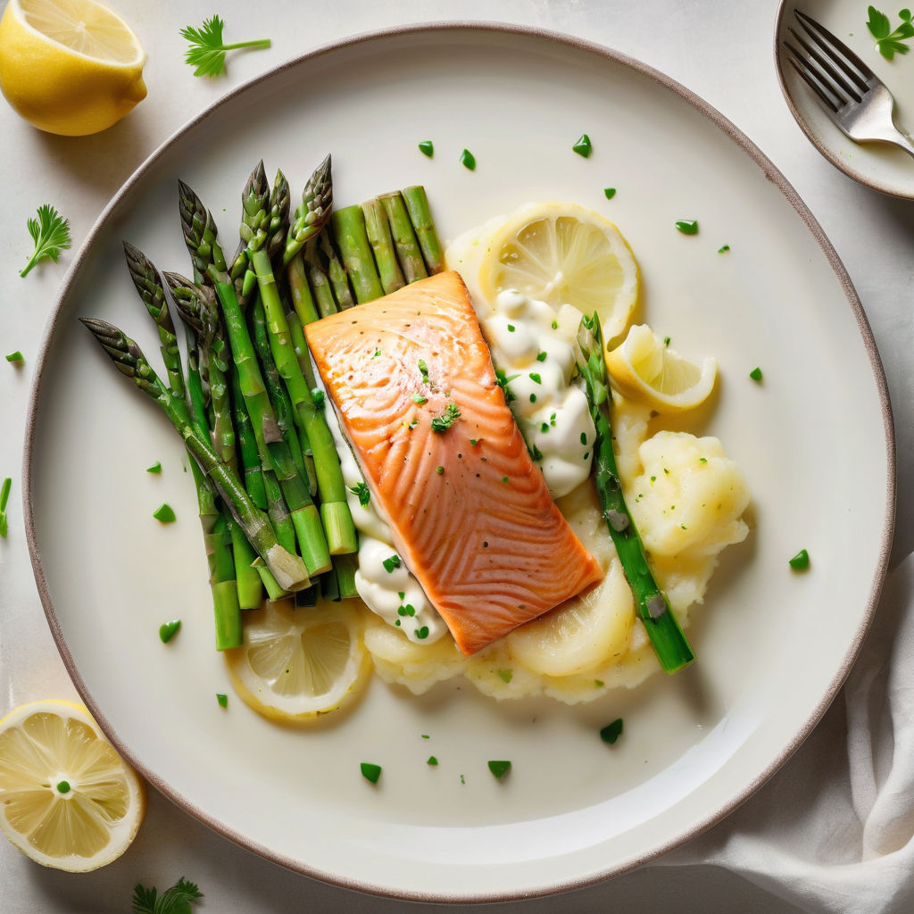 Salmão ao Molho de Vinho Branco com Purê de Mandioquinha e Cebolinha 🐟🍷 | Receita Clássica e Elegante