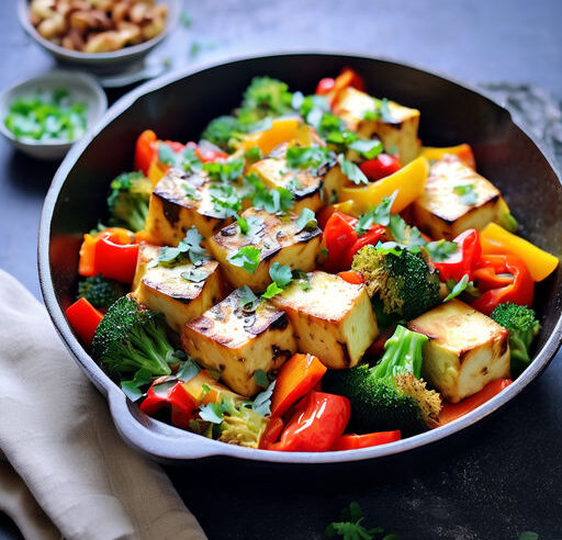 Salteado de Legumes com Tofu: Sabor e Nutrição em um Prato Colorido! 🥦🍲
