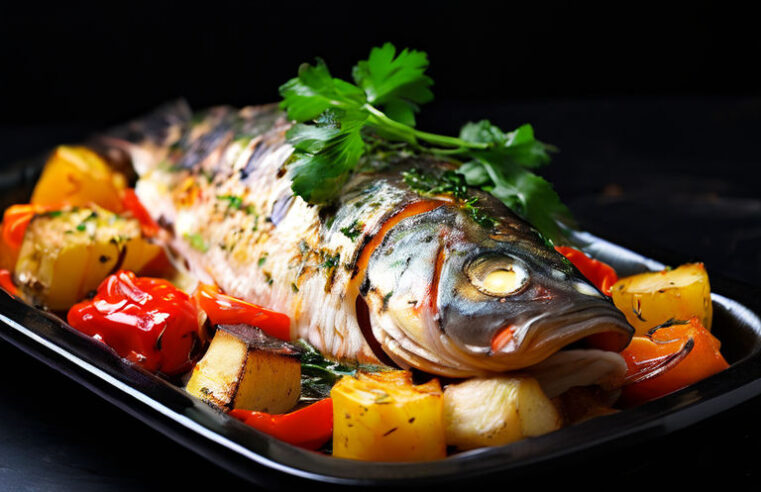 Peixe Assado com Vegetais: Uma Delícia de Sabor e Nutrição! 🐟🥦