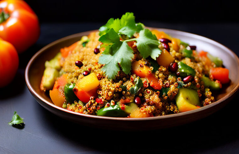 Quinoa ao Curry com Vegetais: Sabor Exótico e Nutritivo em um Prato! 🍛🌿
