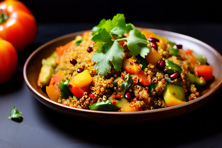 Quinoa ao Curry com Vegetais: Sabor Exótico e Nutritivo em um Prato! 🍛🌿