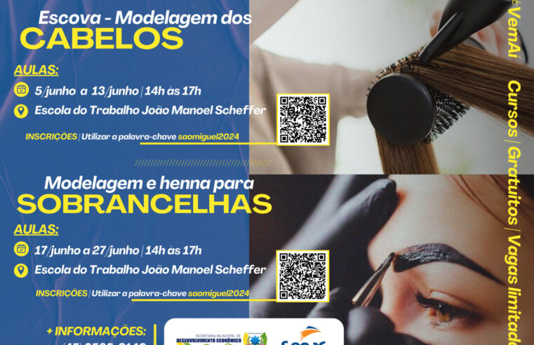 🌟 Curso Gratuito de Escova e Modelagem: Inscrições Abertas em São Miguel do Iguaçu!