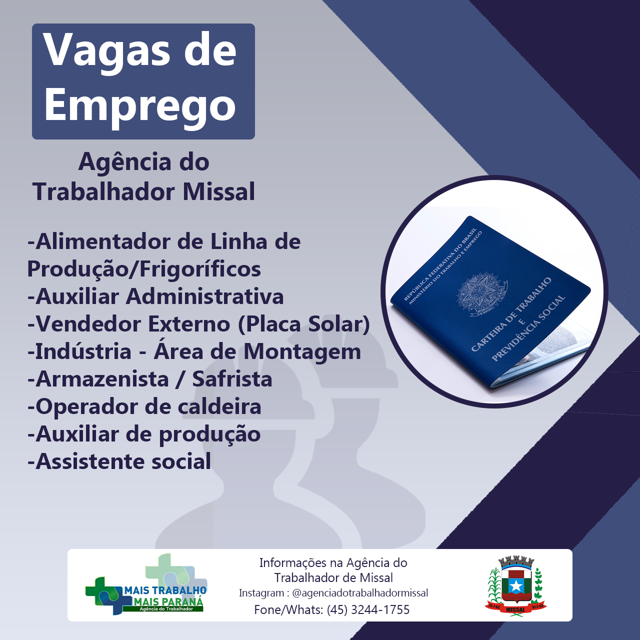 Vagas de emprego em Missal: oportunidades incríveis na Agência do Trabalhador 💼✨