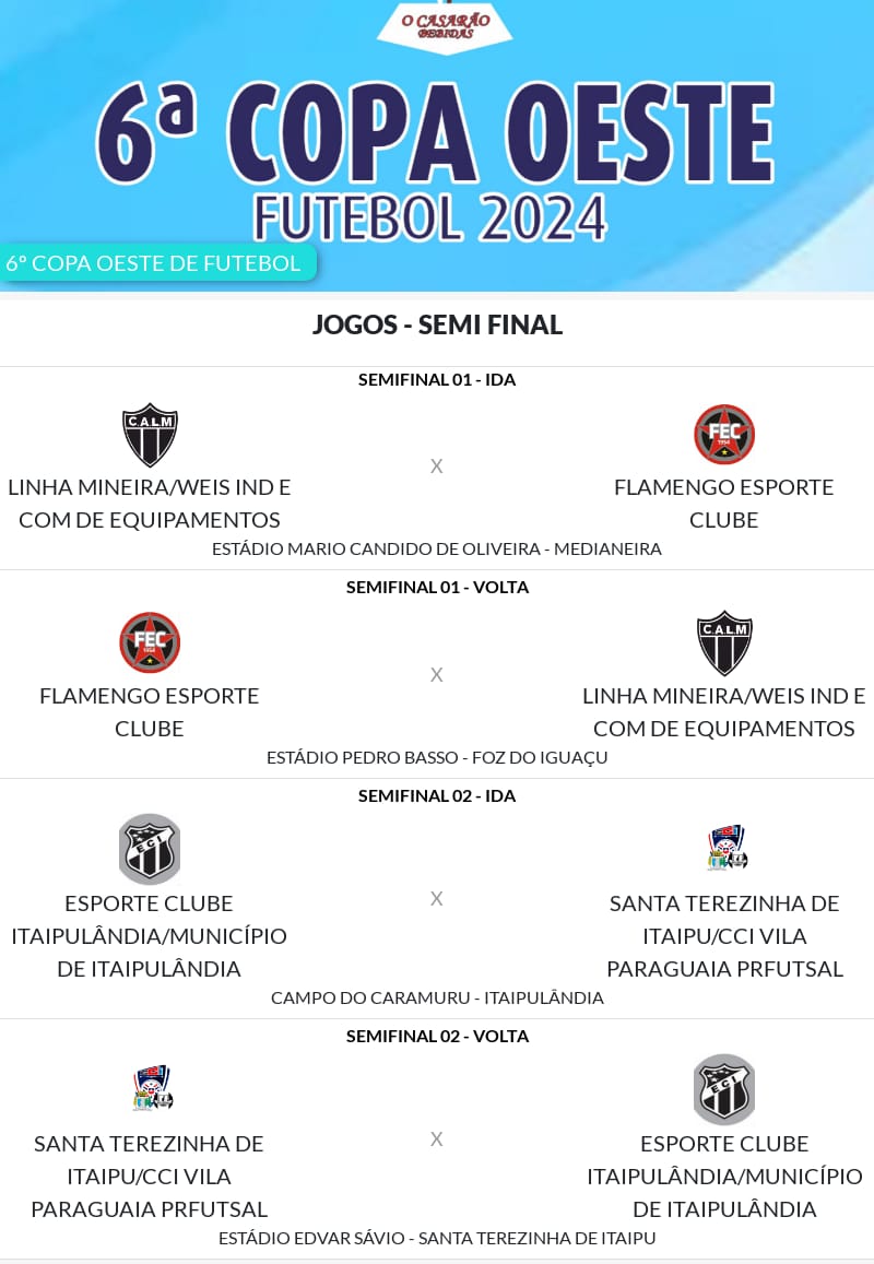 🏆 Semifinais emocionantes: Foz do Iguaçu confirma favoritismo na Copa Oeste!