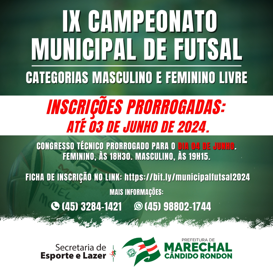 🏆 Inscrições Abertas! Campeonato de Futsal em Marechal Cândido Rondon: Garanta Sua Equipe! ⚽🥇