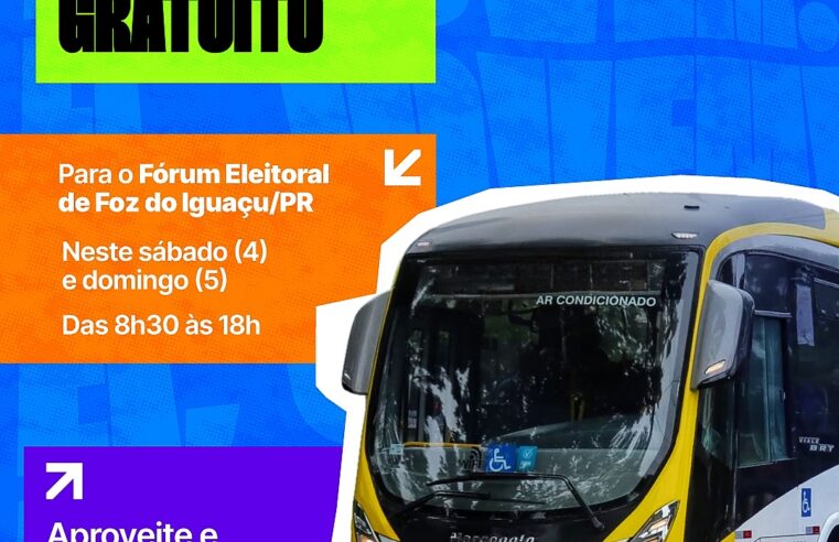 Transporte Gratuito para Emissão e Regularização do Título Eleitoral em Foz do Iguaçu! 🚌🗳️