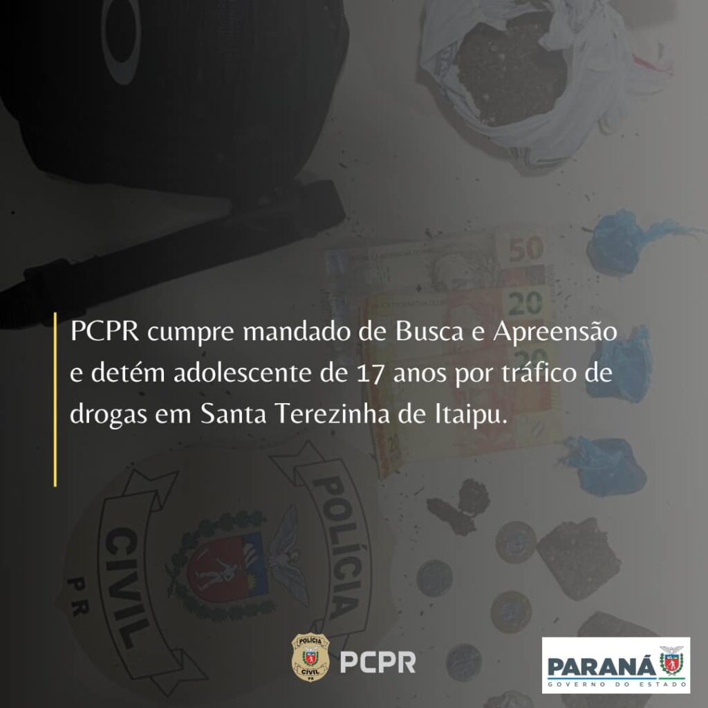 Nesta terça-feira (14/05), policiais civis da Delegacia de Santa Terezinha de Itaipu realizaram uma operação para cumprir um mandado de busca e apreen