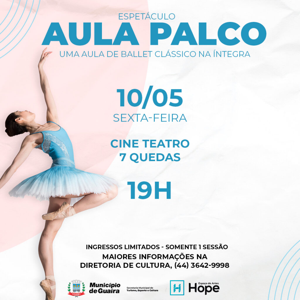 Município de Guaíra Promove Aula de Ballet

O Município e Guaíra via Secretaria de Turismo, Esporte e Cultura em parceria com a empresa Artes Hope, te