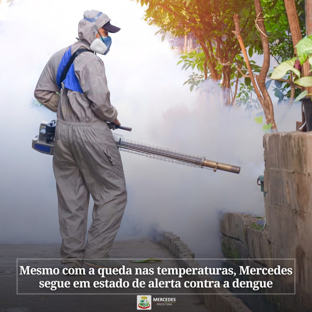 Atenção, Mercedes!  

Mesmo com a queda nas temperaturas, a epidemia de dengue ainda é uma preocupação em nosso município. De acordo com o boletim da