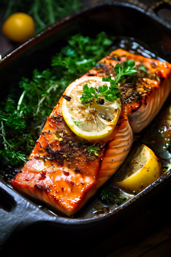 🐟 Receita Deliciosa: Salmão Assado com Molho de Iogurte Grego 🍋🥒 Uma Combinação Perfeita de Sabores Frescos! 🌿✨