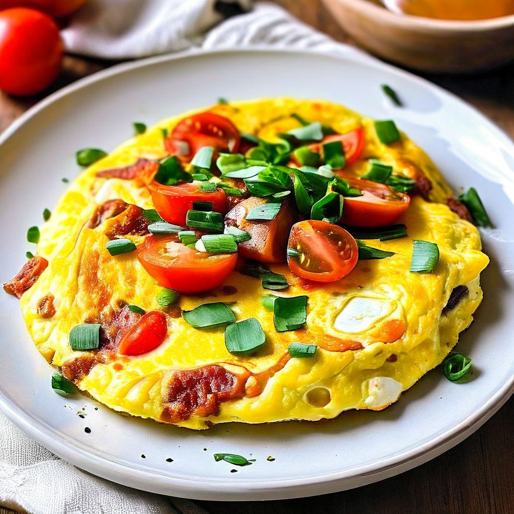 Receita de Omelete de Queijo e Tomate 🍳 Uma opção rápida e deliciosa para todas as refeições!