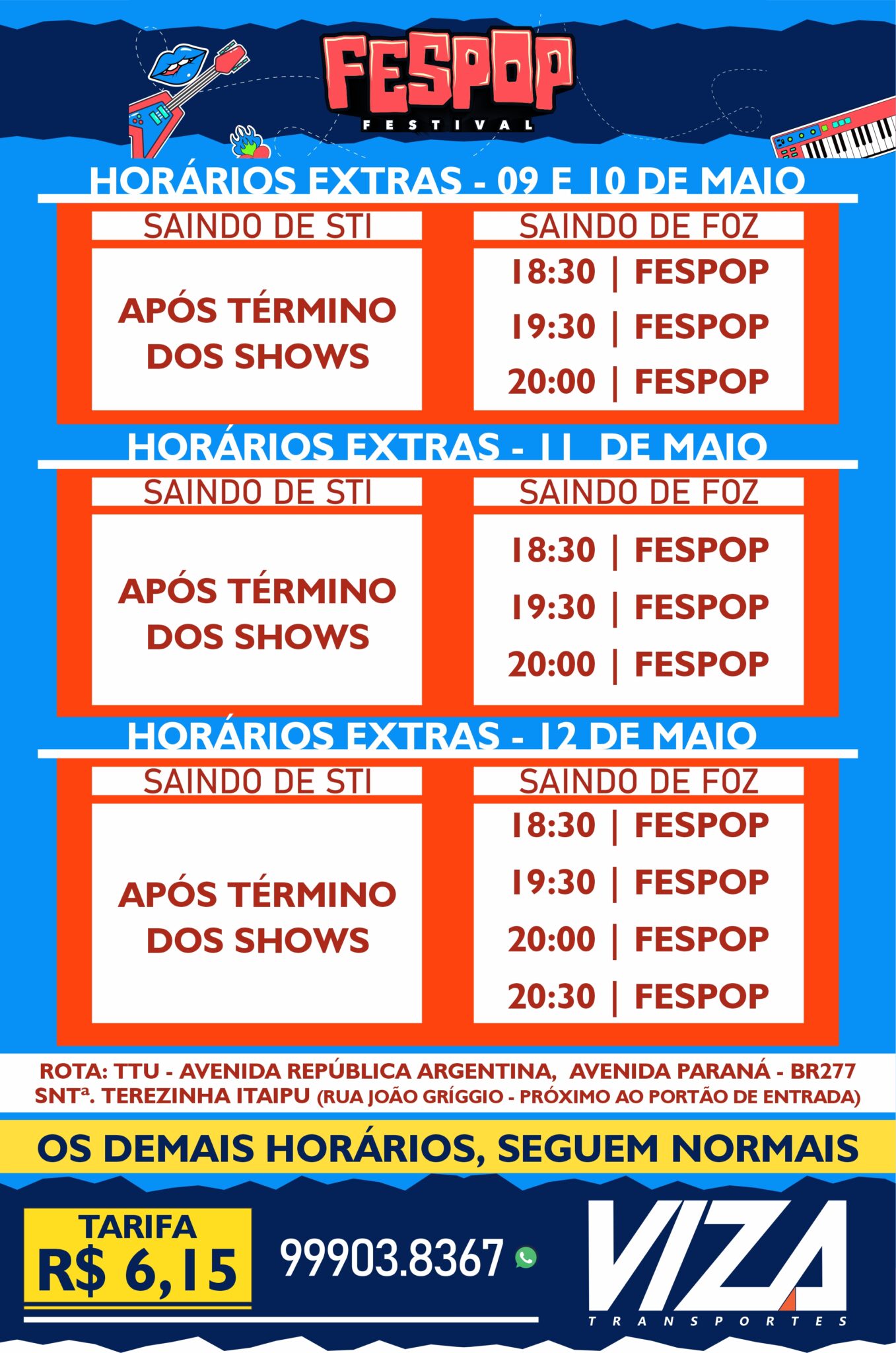 Viza Transportes revela novidades na tabela de horários dos ônibus da linha Foz x Santa Terezinha de Itaipu!