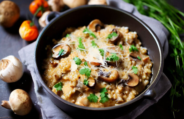 Delicioso Risoto de Farro com Cogumelos 🍄 | Receita Saborosa e Reconfortante