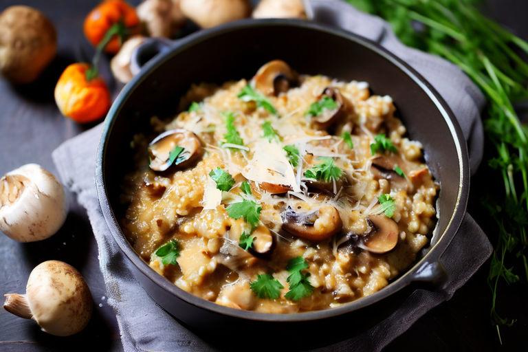 Delicioso Risoto de Farro com Cogumelos 🍄 | Receita Saborosa e Reconfortante