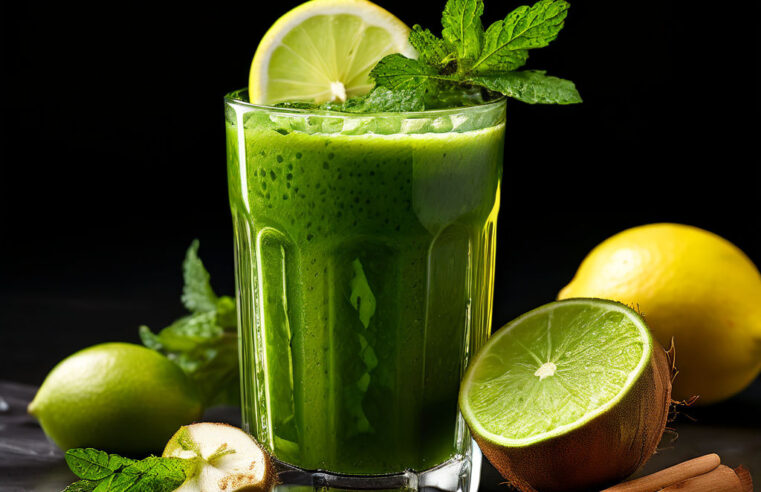 Receita de Suco Detox Verde 🥤 Refrescante e cheio de nutrientes!