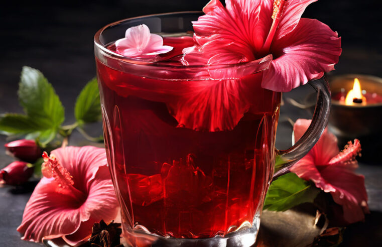 🌺 Receita Refrescante: Chá Gelado de Hibisco 🍹 Delícia Saudável para os Dias Quentes! 🌿✨