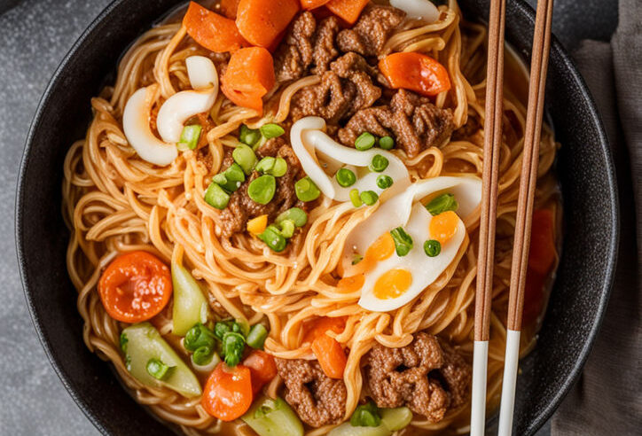 🍜 Receita Prática: Macarrão Instantâneo com Vegetais 🥦🥕 Refeição Rápida e Saudável em Poucos Minutos! 🌿✨