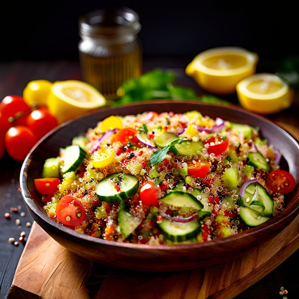 Receita de Salada de Quinoa com Legumes Assados 🥗 | Leveza e Sabor em Cada Garfada!