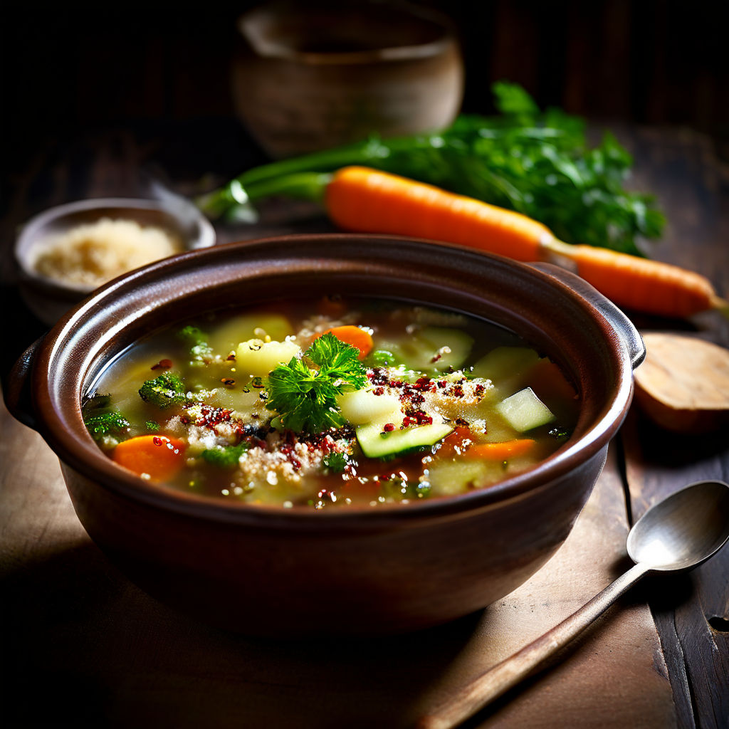 Receita de Sopa de Quinoa e Vegetais 🍲 Nutrição e sabor em cada colher!