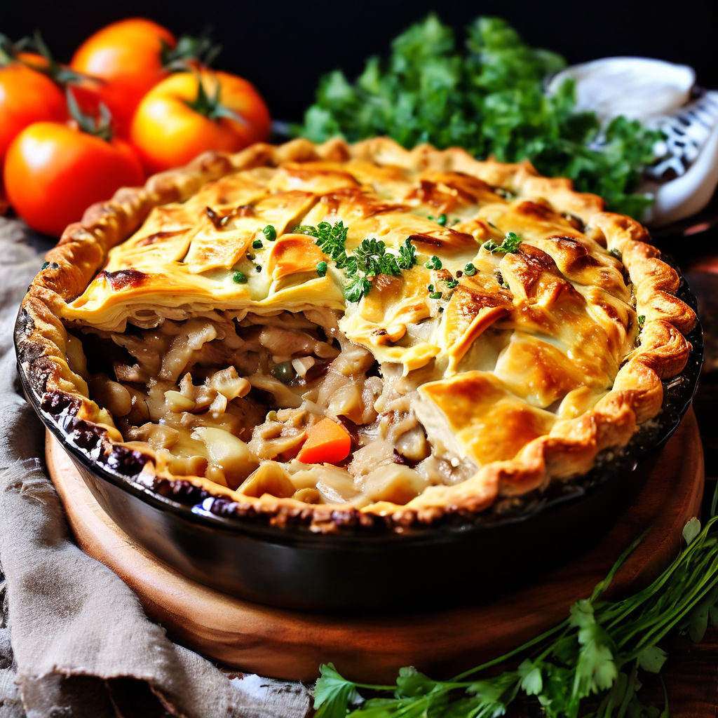 Receita de Torta de Frango Desfiado com Massa Integral 🍗 Uma opção saudável e saborosa para suas refeições!