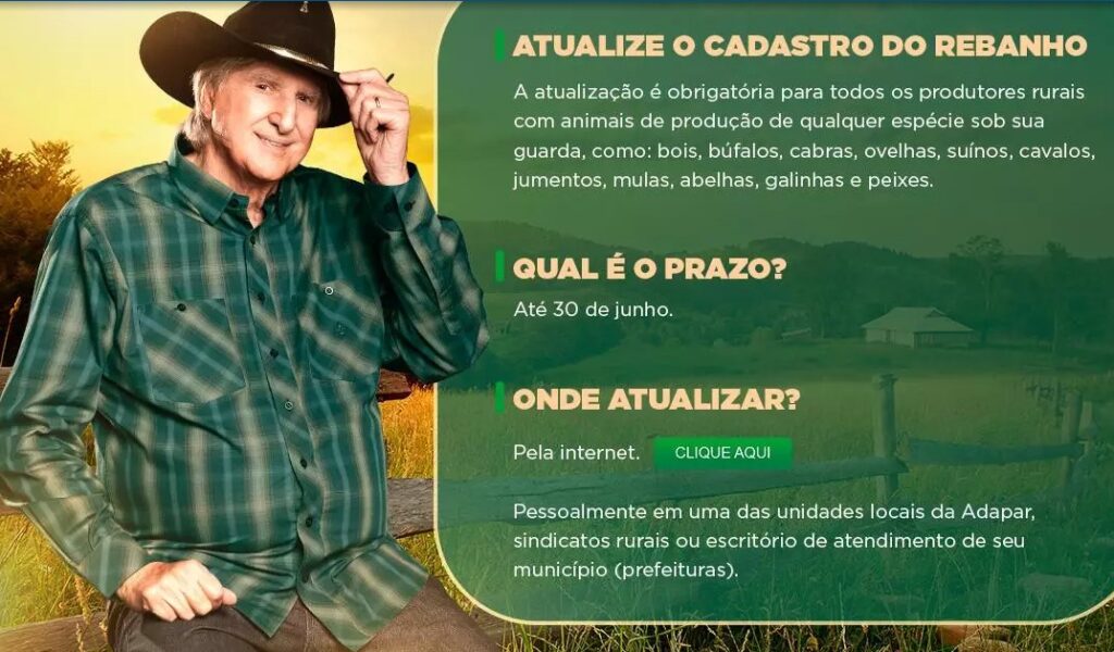 Pecuaristas de Santa Helena precisam fazer atualização do rebanho. Prazo termina dia 30

Quem não atualizar o rebanho estará sujeito às penalidades e