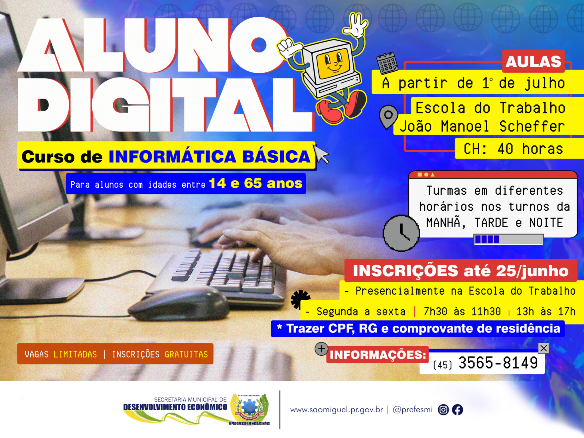 Inscrições Abertas: Curso Aluno Digital em São Miguel do Iguaçu! 🖥️📚