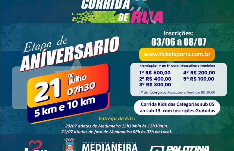 Inscrições Abertas: Participe da Etapa de Aniversário do Circuito de Corridas de Rua de Medianeira! 🏃‍♂️🎉